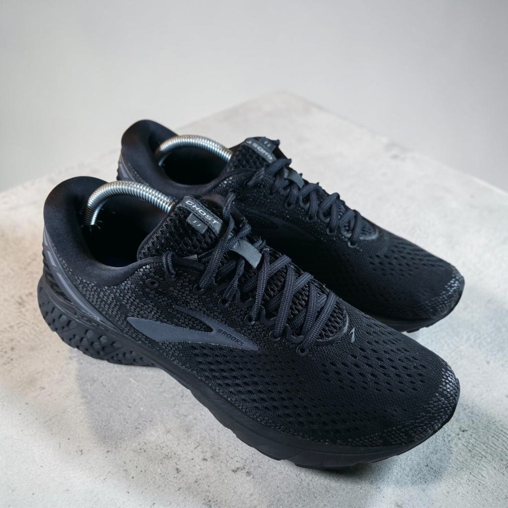 Brooks Ghost 11 Running Shoes Mens 10.5 Triple Black 1102881D071 *No Insoles*